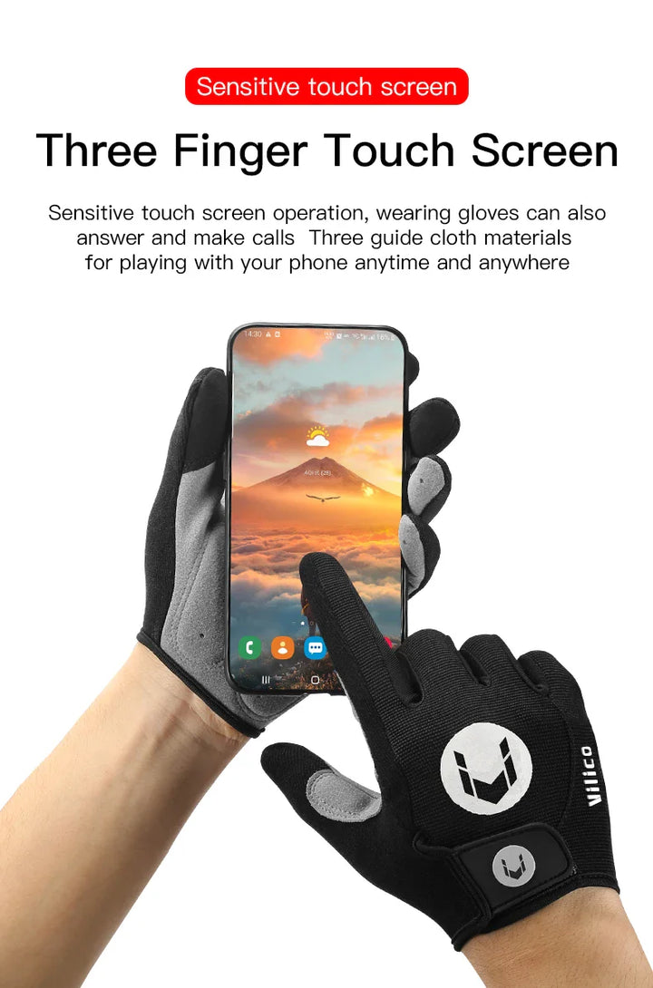 Professional Full Finger Cycling Gloves - Anti-Slip &amp; Sweatproof MTB Road Bike Mittens for Men &amp; Women