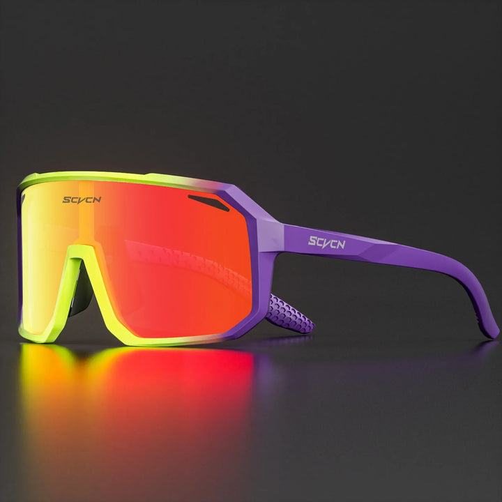 SCVCN Photochromic Cycling Sunglasses - Smart Color-Change Lens - UV400 TR-90 Ultralight Eyewear for MTB, Road Bike &amp; Running