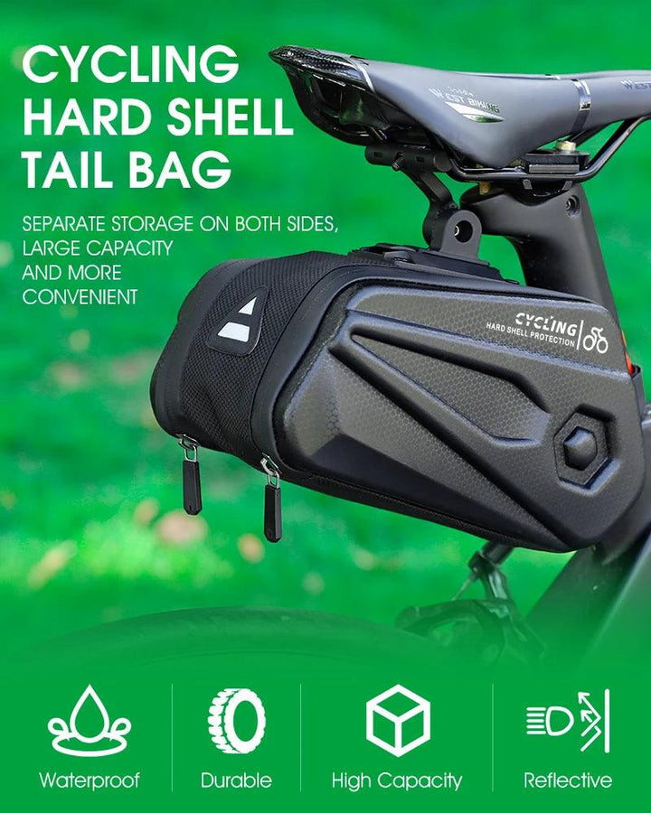 WEST BIKING 100% Waterproof Bicycle Saddle Bag - Seamless Weld Under Seat Storage - Reflective Rainproof MTB &amp; Road Bike Tool Pouch