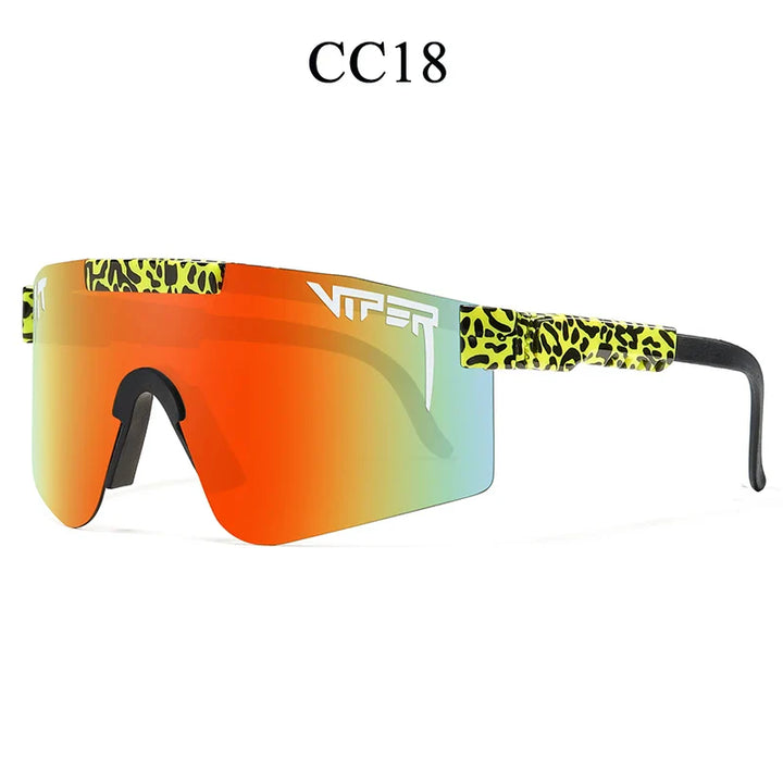 PIT VIPER Outdoor Sport Cycling Sunglasses - UV400 Protection Wide View Eyewear - Tactical Driving &amp; Racing Glasses for Men and Women