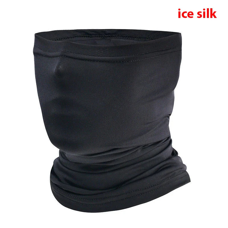 Summer Ice Silk Cycling Face Mask - UV Protection Magic Scarf - Cool &amp; Breathable Bandana for Biking, Running &amp; Outdoor Sports