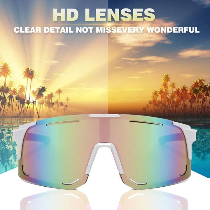 Professional Polarized Cycling Sunglasses - UV400 Protection Windproof Sport Eyewear for Men &amp; Women
