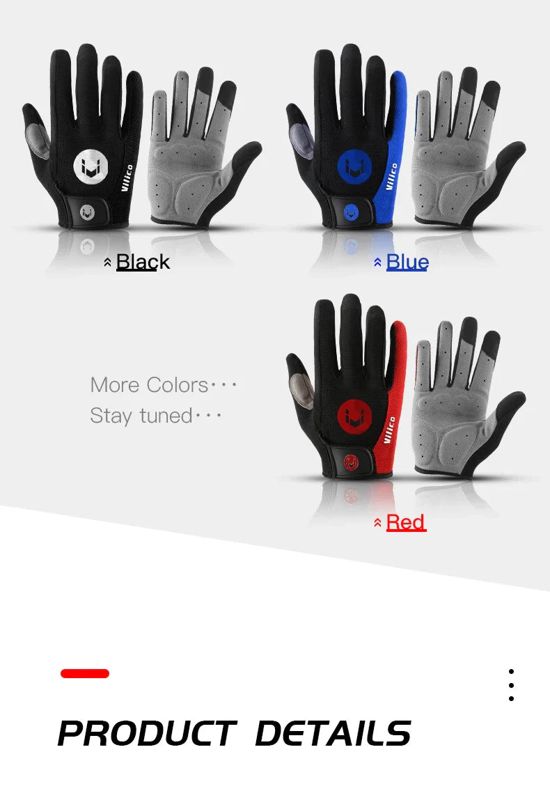 Professional Full Finger Cycling Gloves - Anti-Slip &amp; Sweatproof MTB Road Bike Mittens for Men &amp; Women