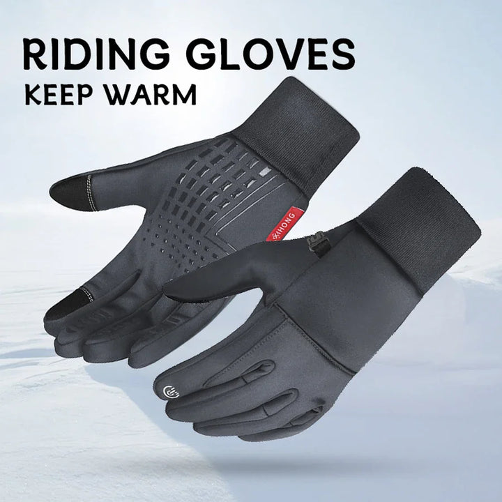 Winter Thermal Motorcycle Gloves - Waterproof &amp; Windproof Full Finger Mittens - Insulated Electric Bike Riding Gloves for Men (ST25-113)