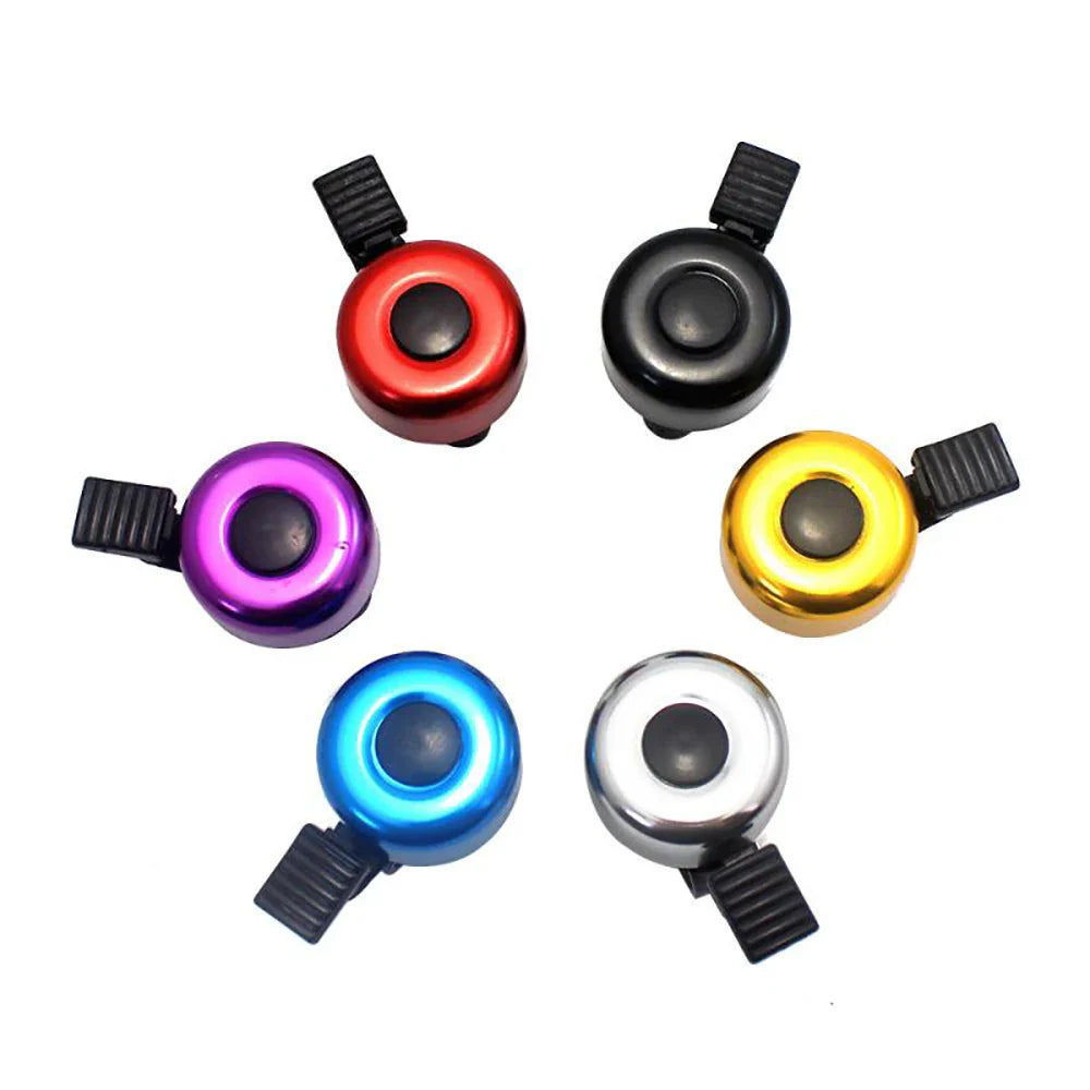 Universal Aluminum Alloy Bike Bell - Crisp Loud Sound Cycle Horn - Safety Warning Alarm for MTB, Road &amp; City Bikes (7 Colors)