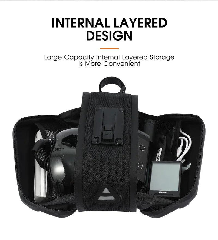 WEST BIKING 100% Waterproof Bicycle Saddle Bag - Seamless Weld Under Seat Storage - Reflective Rainproof MTB &amp; Road Bike Tool Pouch
