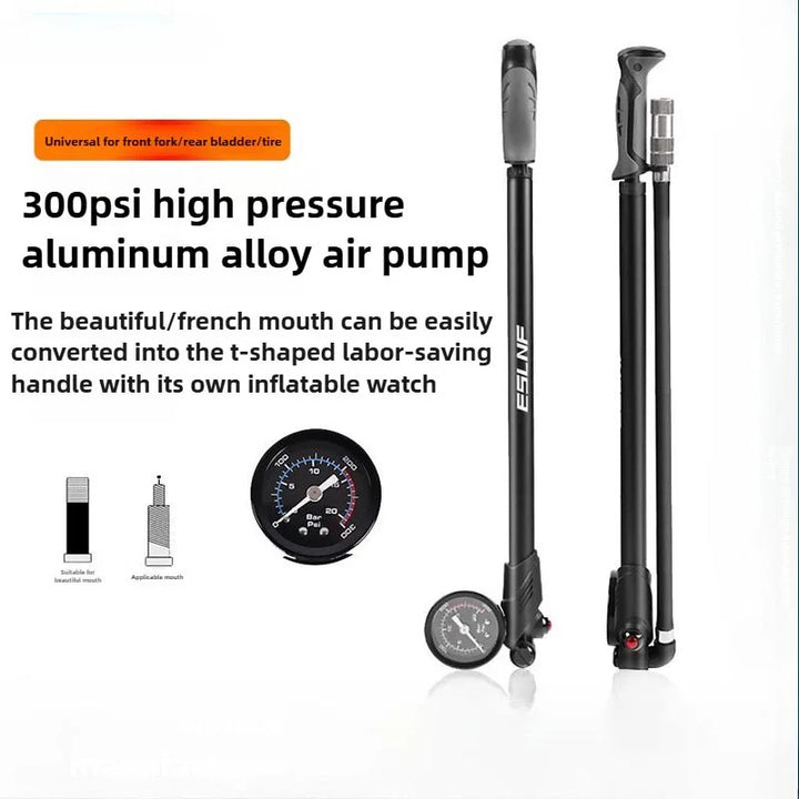 ESLNF 300PSI High-Pressure Shock Pump with Gauge for Fork &amp; Rear Suspension