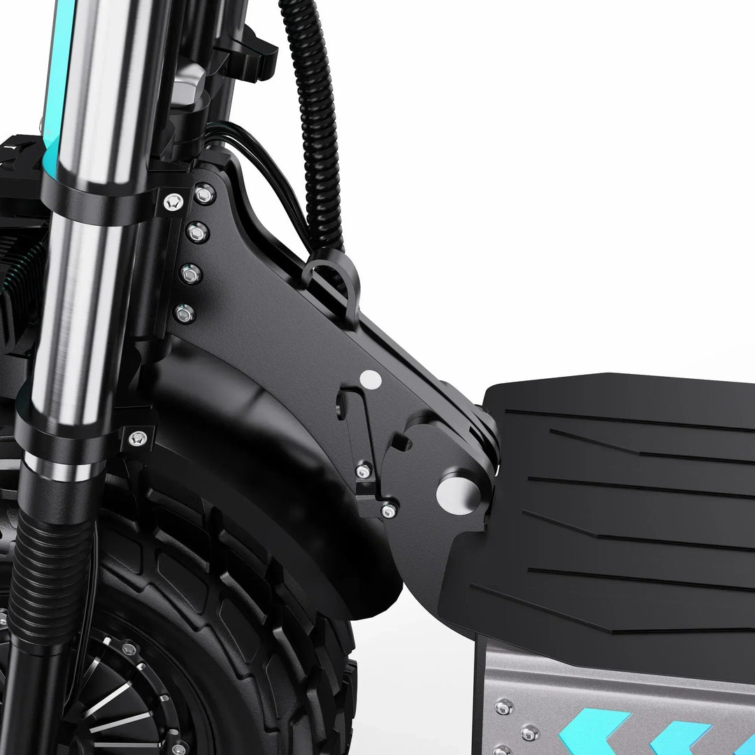 OOTD T90 Dual Drive Electric Scooter with NFC Unlock Hydraulic Suspension and Disc Brakes