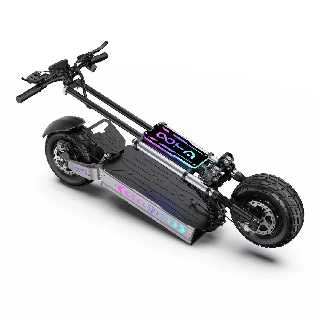 OOTD T90 Dual Drive Electric Scooter with NFC Unlock Hydraulic Suspension and Disc Brakes