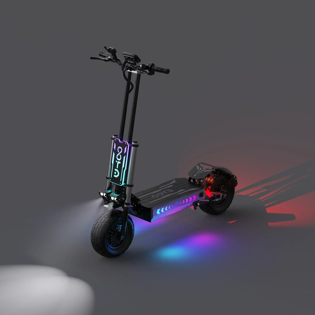 OOTD T90 Dual Drive Electric Scooter with NFC Unlock Hydraulic Suspension and Disc Brakes