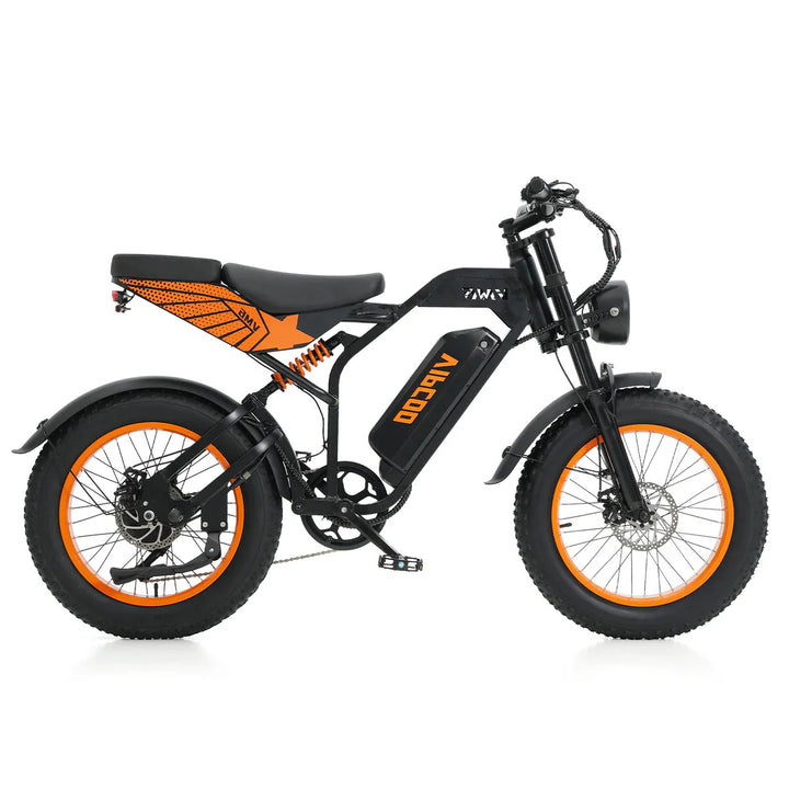 VIPCOO VM6 Fat Tire Electric City Bike with Removable Battery and LCD Display