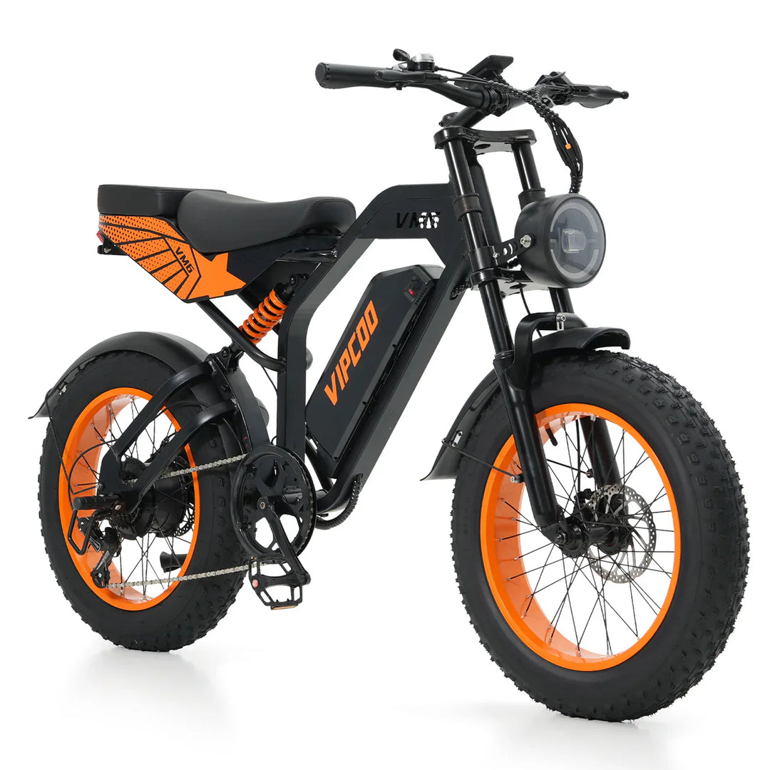 VIPCOO VM6 Fat Tire Electric City Bike with Removable Battery and LCD Display