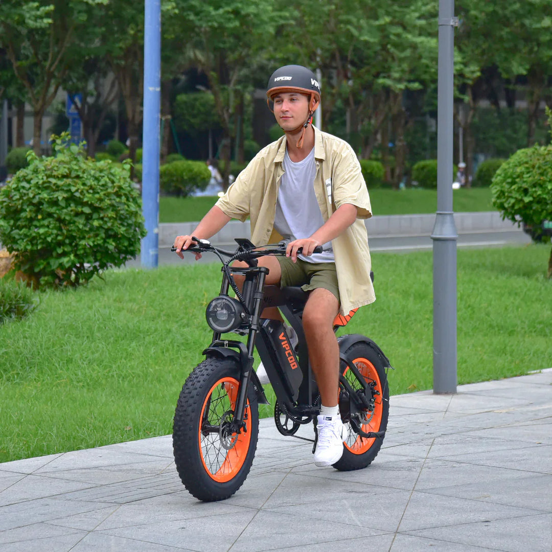 VIPCOO VM6 Fat Tire Electric City Bike with Removable Battery and LCD Display