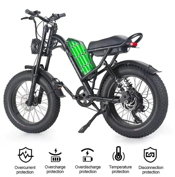 Carregue a imagem no visualizador da Galeria, Idpoo IM-J1 Electric Bike with Powerful 500W Motor and Long-Range 48V/15Ah Battery7
