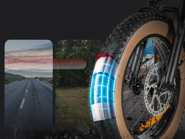 Samebike XWLX09-II Fat Tire Mountain Electric Bike with Curved Ergonomic Handlebar