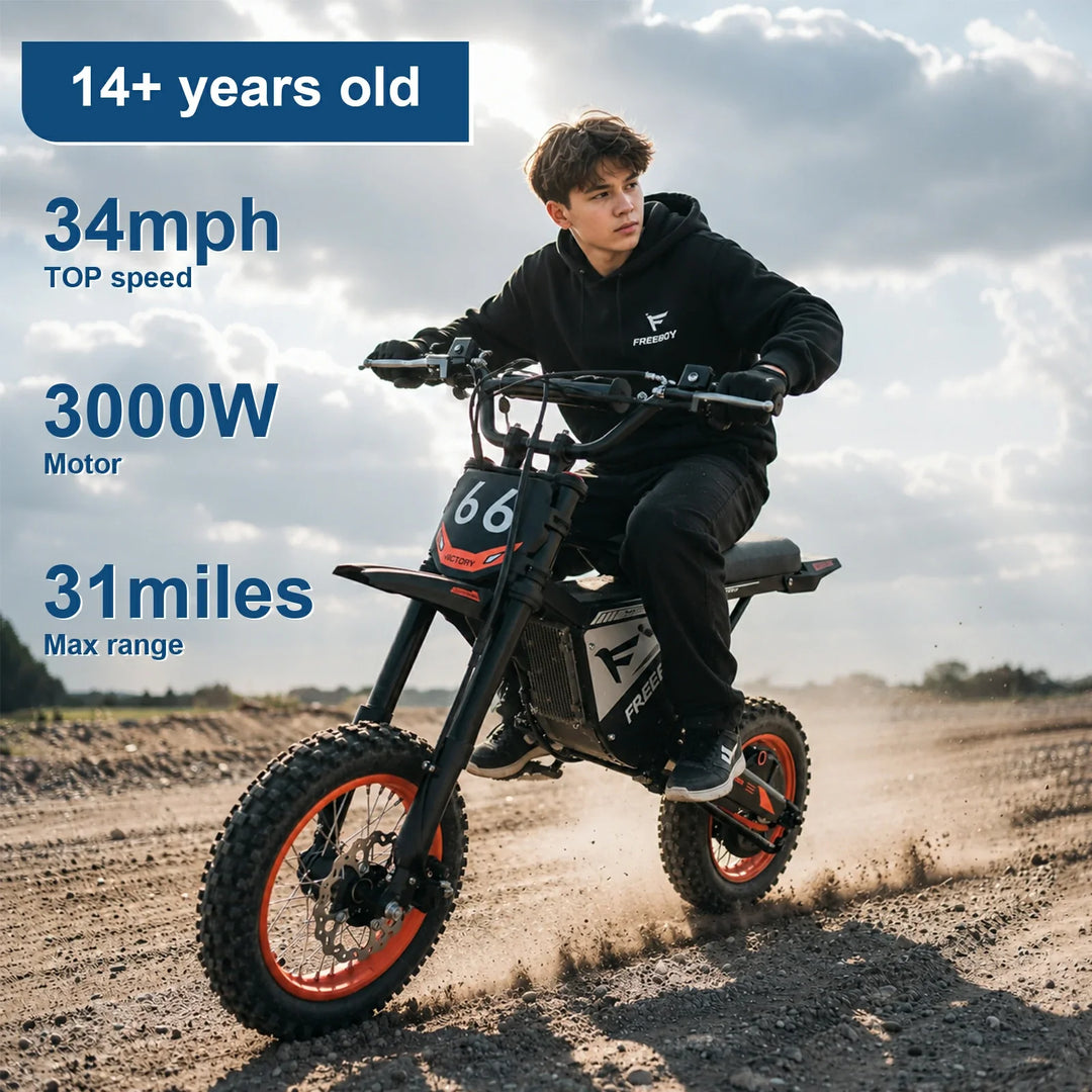 FREEBOY Electric Dirt Bike Y66 for Teens 14+