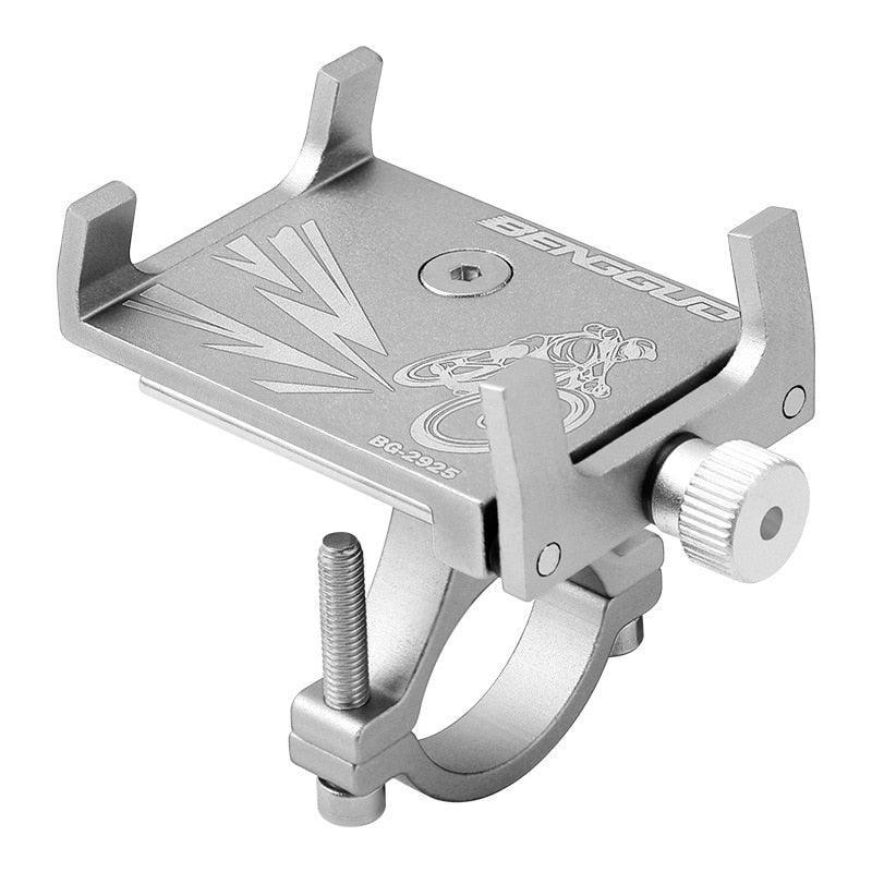 Aluminum Alloy Bike Phone Mount - 360° Rotatable Universal Bicycle Handlebar Holder - Heavy Duty Mechanical Lock for MTB, Road Bike &amp; E-Bike - Fits iPhone &amp; Samsung