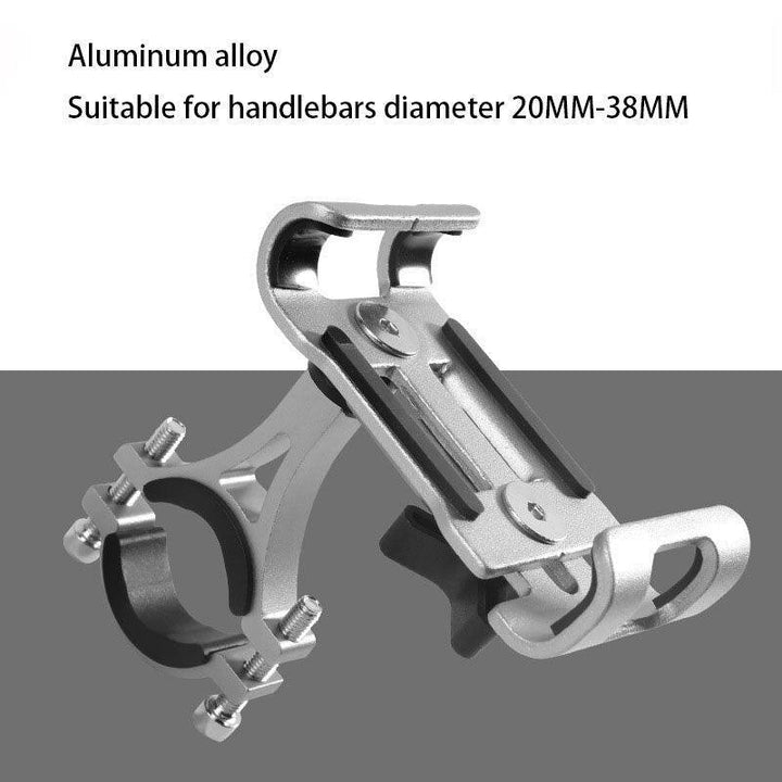 Aluminum Alloy Bike Phone Mount - 360° Rotatable Universal Bicycle Handlebar Holder - Heavy Duty Mechanical Lock for MTB, Road Bike &amp; E-Bike - Fits iPhone &amp; Samsung