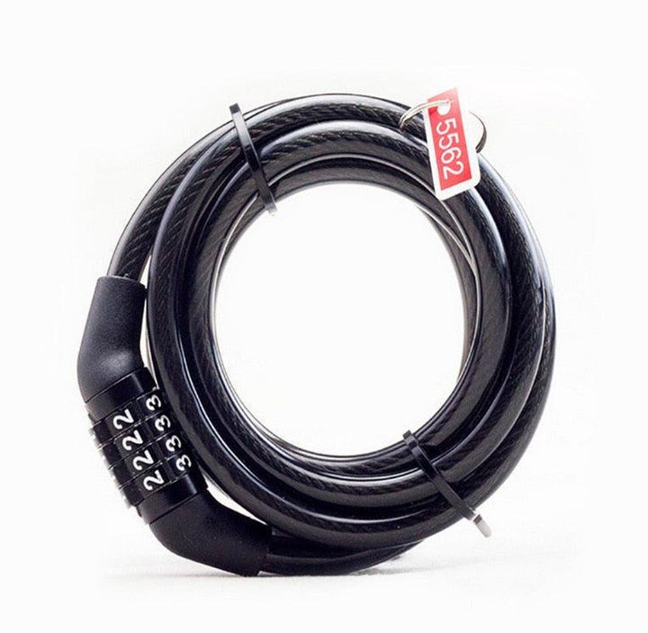 OIMG 100cm Anti-Theft Bike Cable Lock - Heavy Duty Alloy Steel Security Chain - Weatherproof PVC Coating - Keyless Combination Lock for MTB &amp; Road Bike