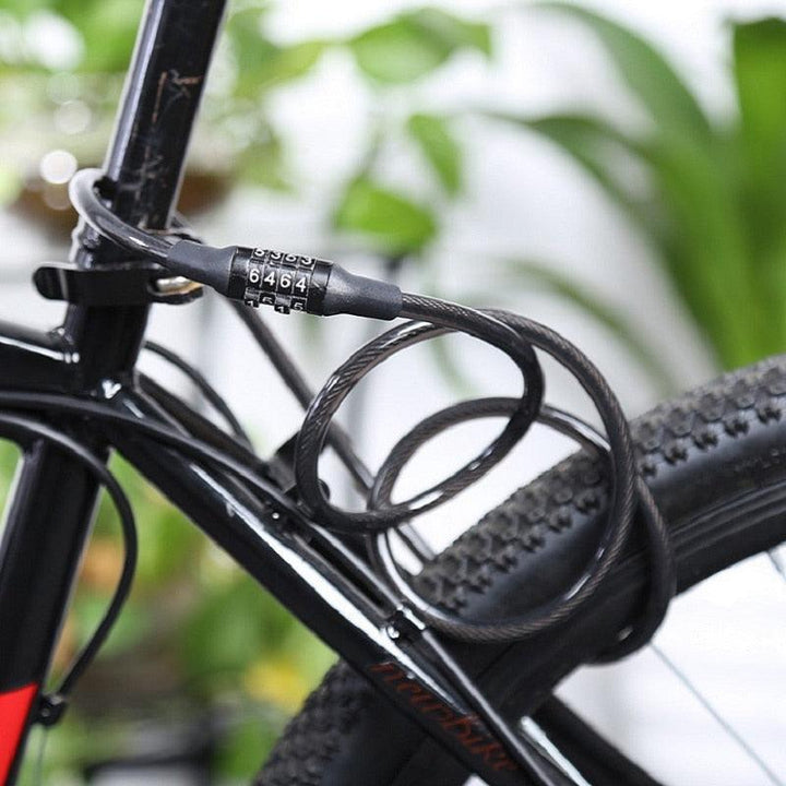OIMG 100cm Anti-Theft Bike Cable Lock - Heavy Duty Alloy Steel Security Chain - Weatherproof PVC Coating - Keyless Combination Lock for MTB &amp; Road Bike