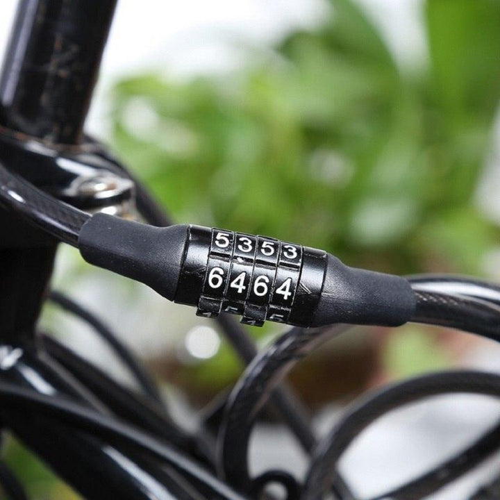 OIMG 100cm Anti-Theft Bike Cable Lock - Heavy Duty Alloy Steel Security Chain - Weatherproof PVC Coating - Keyless Combination Lock for MTB &amp; Road Bike