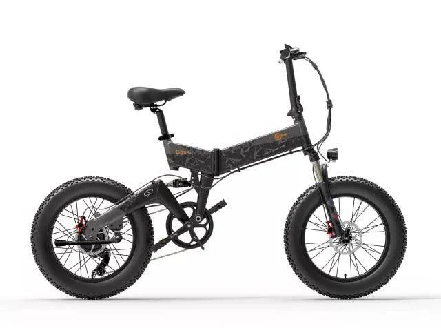 Bezior XF200 Folding Fat Tire Electric Bike with Powerful Motor for All-Terrain Riding