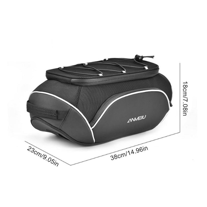 8L Large Capacity Bicycle Rack Bag - 600D Waterproof Oxford Cloth Pannier - Versatile Rear Seat Bag with Adjustable Partitions for Camera &amp; Gear