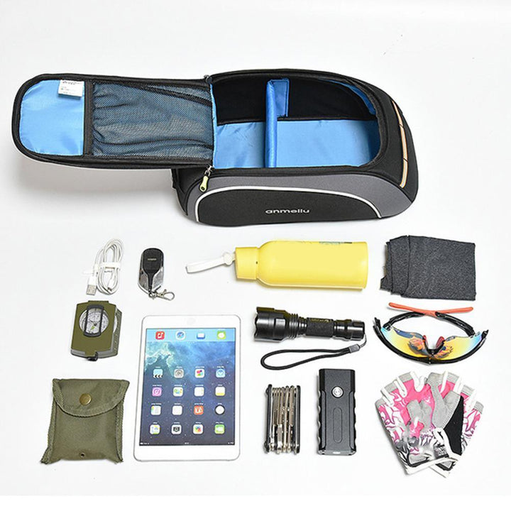 8L Large Capacity Bicycle Rack Bag - 600D Waterproof Oxford Cloth Pannier - Versatile Rear Seat Bag with Adjustable Partitions for Camera &amp; Gear