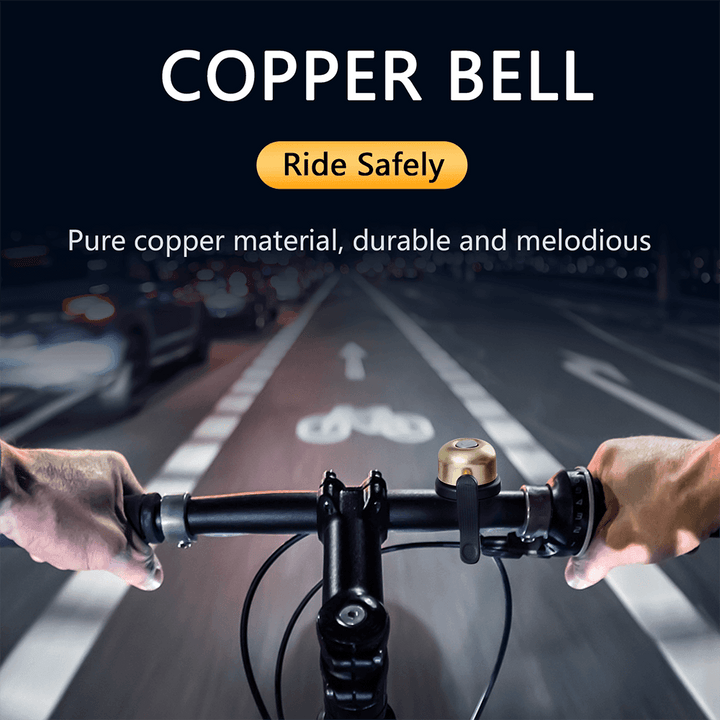 Toptrek Invisible Bike Bell for Apple AirTag - Hidden Anti-Theft GPS Tracker Mount - Classic Brass Sound &amp; Waterproof Design - Fits 21-25mm Handlebars