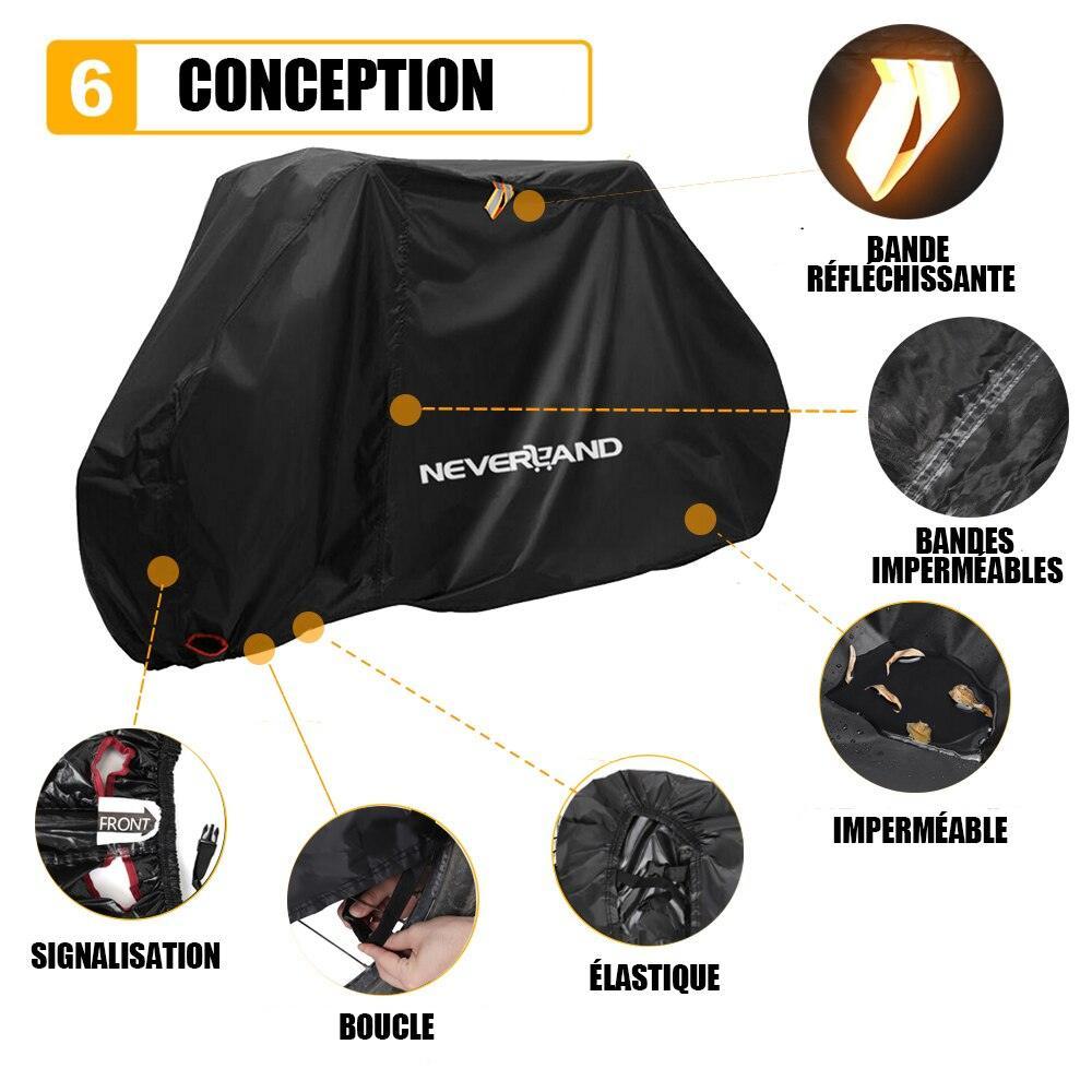 NEVERLAND Heavy-Duty Bike Cover for 2-3 Bikes - 100% Waterproof 210D Oxford Fabric - UV &amp; Dust Protector for MTB, Road &amp; E-Bikes