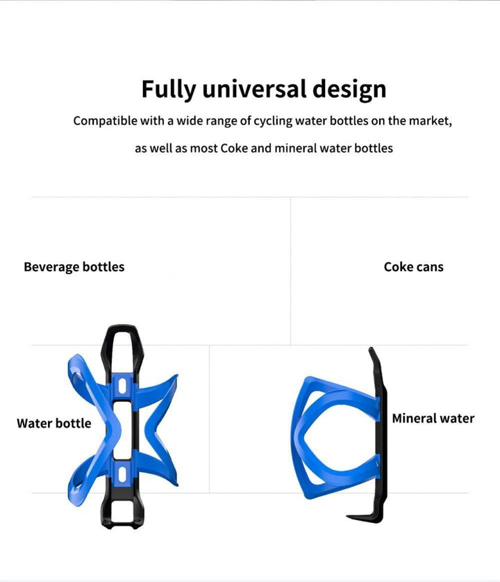 R60 Side-Pull Bike Bottle Cage - Lightweight Resin Water Cup Holder - Universal Fit for MTB, Road &amp; Electric Bikes (Left/Right Accessible)
