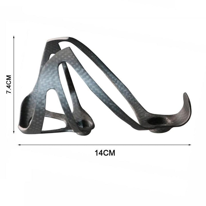 riderace Full 3K Carbon Fiber Bike Bottle Cage - Ultralight 25g - High Strength Water Bottle Holder for Road &amp; MTB - Fits Standard 74mm Bottles