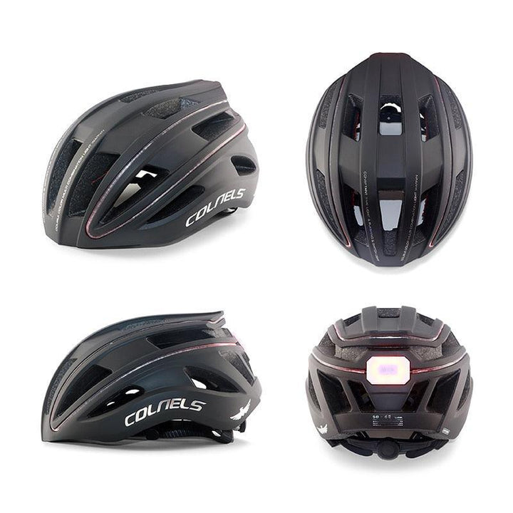 COLNELS Integrally-Molded Bicycle Helmet - Ultralight 270g MTB &amp; Road Safety Cap - 20 Vents Breathable Design with LED Light Option - Size M/L