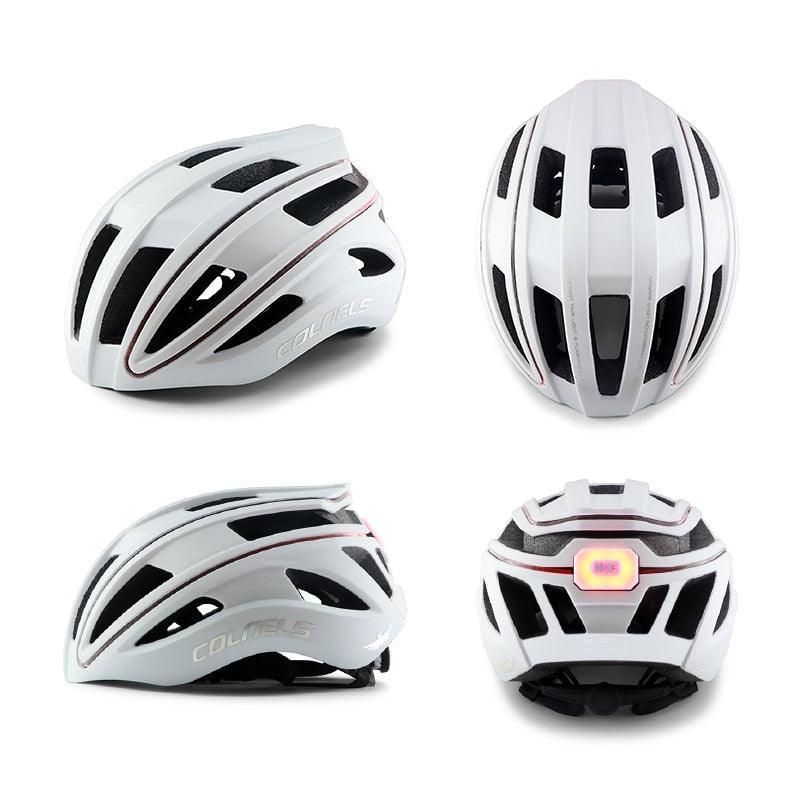 COLNELS Integrally-Molded Bicycle Helmet - Ultralight 270g MTB &amp; Road Safety Cap - 20 Vents Breathable Design with LED Light Option - Size M/L