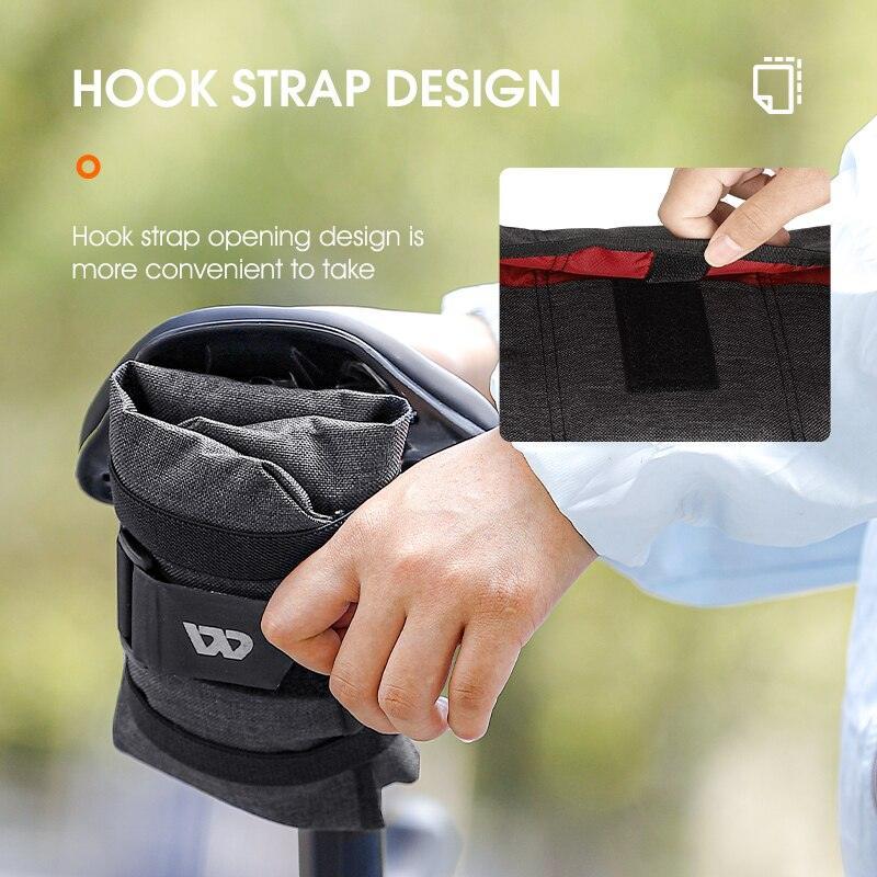 WEST BIKING Ultralight Folding Bike Saddle Bag - 92g Compact Tool Organizer - 600D Scratch-Resistant Polyester Tail Pouch for MTB &amp; Road Bikes