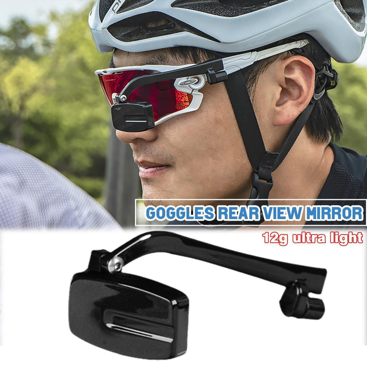 Cycling Goggles Rear View Mirror - 360° Adjustable Wide-Angle HD Mirror - Ultra-Lightweight Safety Accessory for Road &amp; Mountain Biking