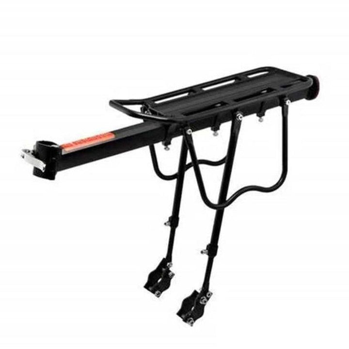QILEJVS 110lbs Heavy Duty Bike Cargo Rack - Universal Aluminum Rear Bike Rack - Quick Release Seatpost Mount with 4-Leg Support &amp; Safety Reflector