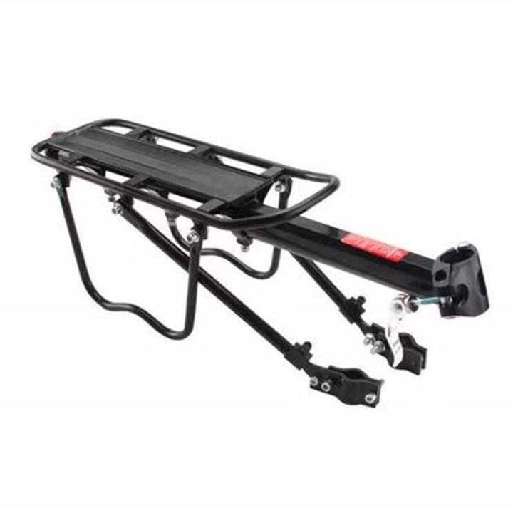 QILEJVS 110lbs Heavy Duty Bike Cargo Rack - Universal Aluminum Rear Bike Rack - Quick Release Seatpost Mount with 4-Leg Support &amp; Safety Reflector