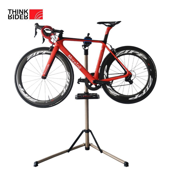 ThinkRider RS-100 Aluminum Alloy Bike Repair Stand - 360° Rotatable Professional Workstand - Foldable &amp; Height Adjustable (102-161cm) - Includes Magnetic Tool Tray