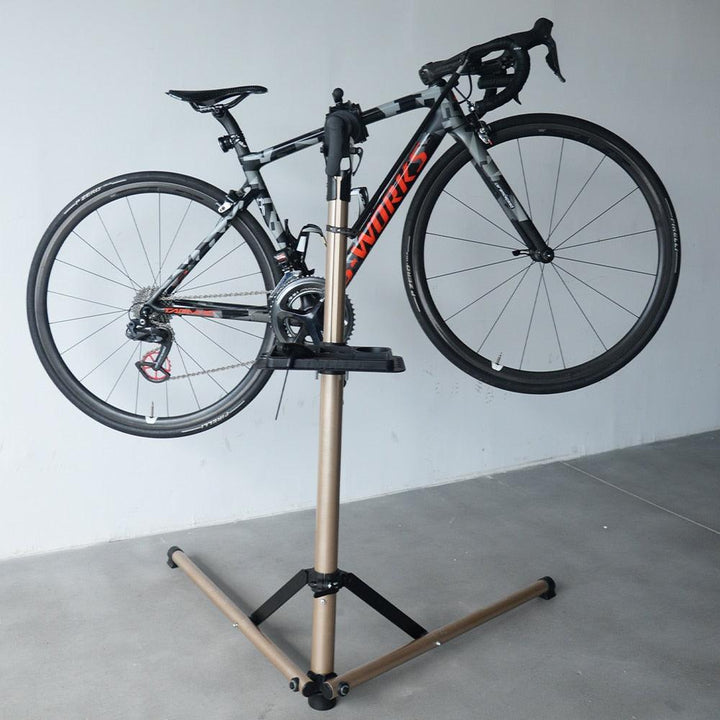 ThinkRider RS-100 Aluminum Alloy Bike Repair Stand - 360° Rotatable Professional Workstand - Foldable &amp; Height Adjustable (102-161cm) - Includes Magnetic Tool Tray