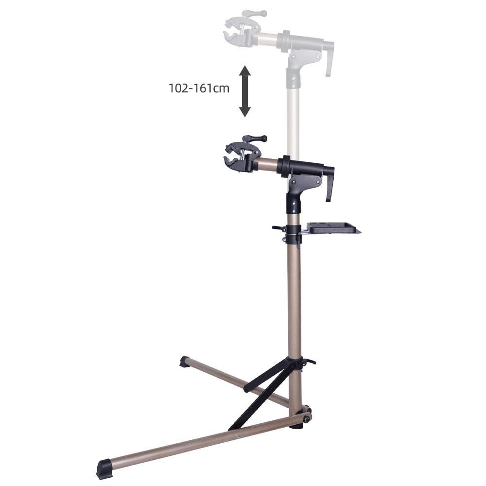 ThinkRider RS-100 Aluminum Alloy Bike Repair Stand - 360° Rotatable Professional Workstand - Foldable &amp; Height Adjustable (102-161cm) - Includes Magnetic Tool Tray