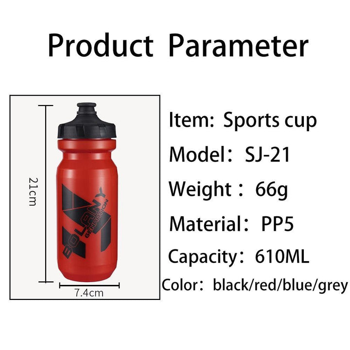 BOLANY 610ML/550ML Bike Water Bottle - Ultralight 59g PP5 Food-Grade Plastic - Easy Squeeze &amp; Leak-Proof Push-Pull Cap for MTB, Road Bike &amp; Gym