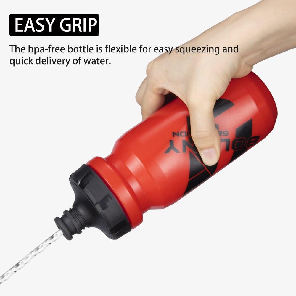 BOLANY 610ML/550ML Bike Water Bottle - Ultralight 59g PP5 Food-Grade Plastic - Easy Squeeze &amp; Leak-Proof Push-Pull Cap for MTB, Road Bike &amp; Gym