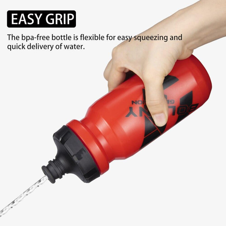 BOLANY 610ML/550ML Bike Water Bottle - Ultralight 59g PP5 Food-Grade Plastic - Easy Squeeze &amp; Leak-Proof Push-Pull Cap for MTB, Road Bike &amp; Gym