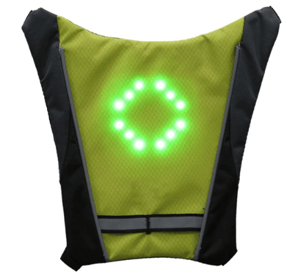 Reflective Cycling Vest with Remote Control LED Turn Signals