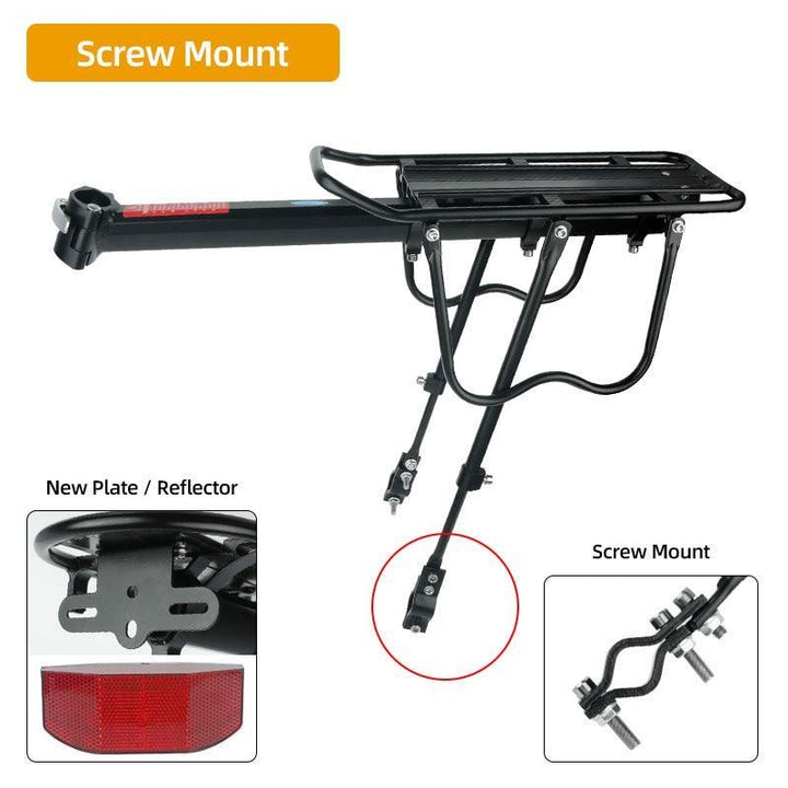 Deemount 50KG High-Load Bike Cargo Rack - Aluminum Alloy Rear Luggage Carrier - Height &amp; Length Adjustable for 20-29 inch MTB &amp; Road Bikes