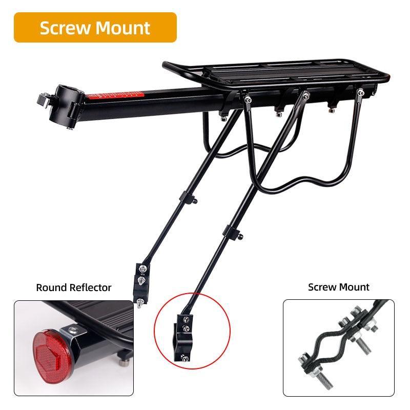 Deemount 50KG High-Load Bike Cargo Rack - Aluminum Alloy Rear Luggage Carrier - Height &amp; Length Adjustable for 20-29 inch MTB &amp; Road Bikes