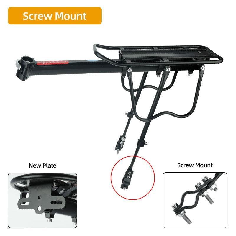 Deemount 50KG High-Load Bike Cargo Rack - Aluminum Alloy Rear Luggage Carrier - Height &amp; Length Adjustable for 20-29 inch MTB &amp; Road Bikes
