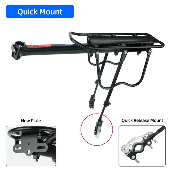 Deemount 50KG High-Load Bike Cargo Rack - Aluminum Alloy Rear Luggage Carrier - Height &amp; Length Adjustable for 20-29 inch MTB &amp; Road Bikes