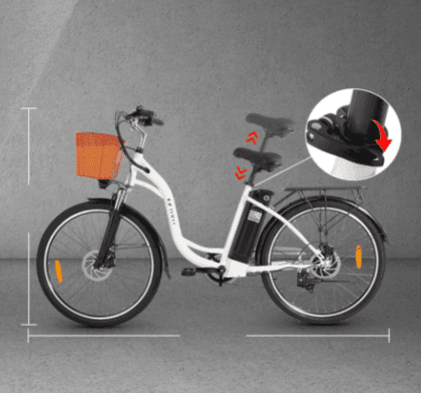 DYU C6 Upgraded Step-Thru Electric Bike Combining Power Style and City Convenience